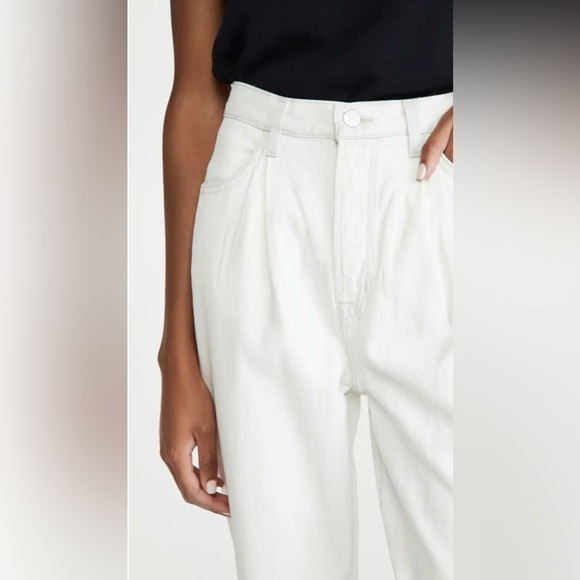 JBrand Womens Pleat Front Peg Vanish Bleached Wash Denim Jean Barrel Leg Cotton - Picture 3 of 14